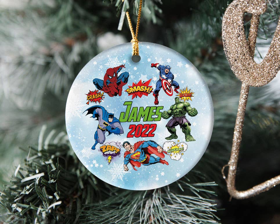 TMLECOM LTD – wholesale Ornament – Personalized Marvel DC Superhero Ornament, Marvel Avengers1