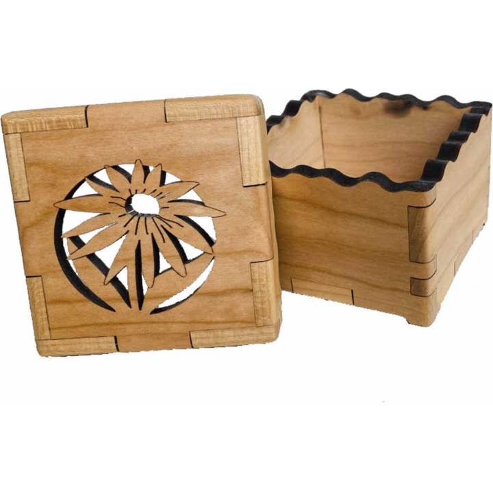 1227 Flower Nature Box for wholesale by Wood You Tell Me, Inc.