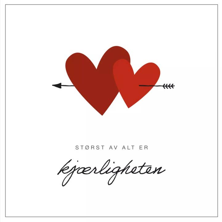 sögne wedding card gratulerer med bryllupsdagen størst av alt er kjærligheten for wholesale by Sögne Home