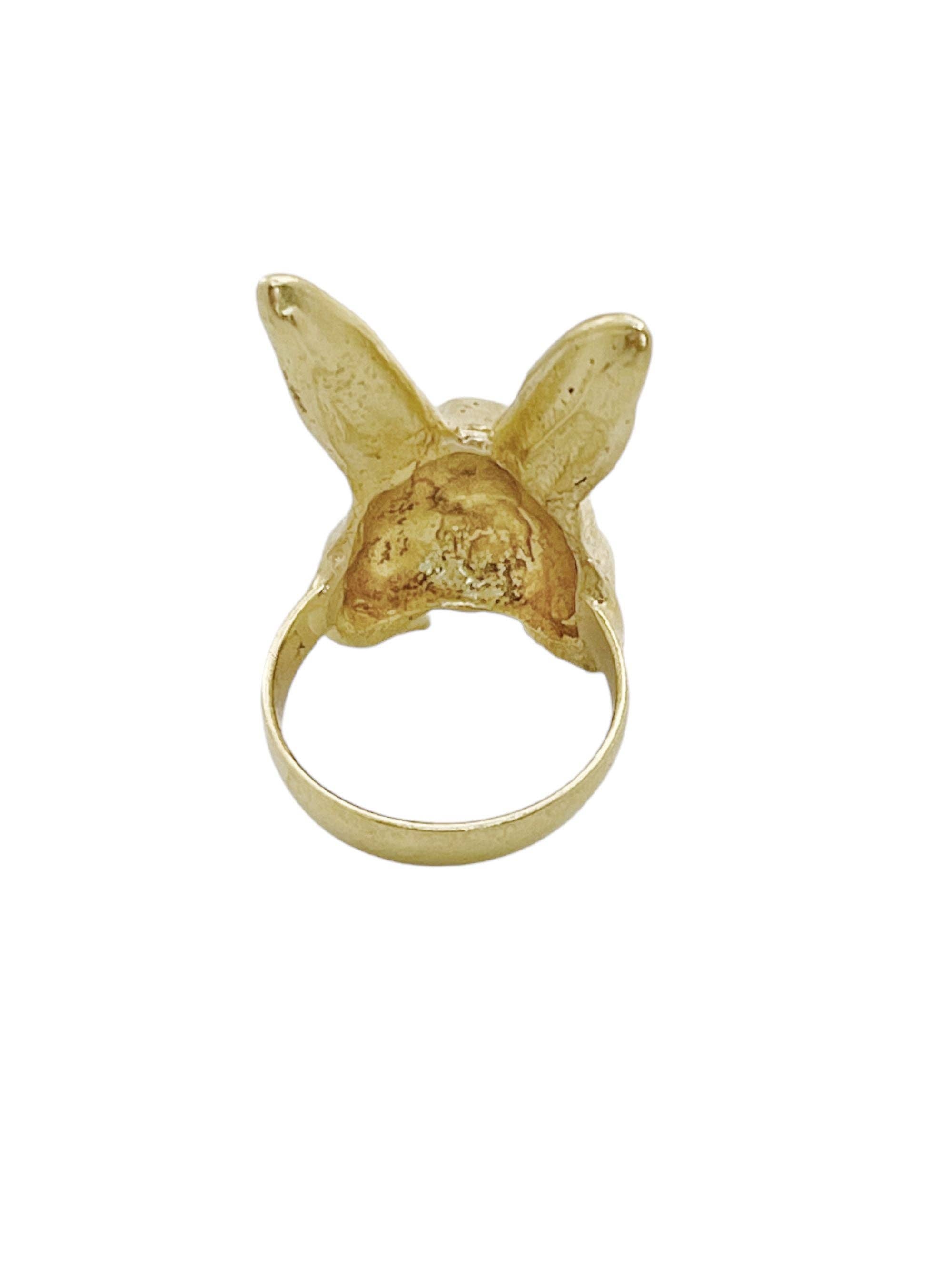 Gloria Mago – Engroshandel Statementring – Lucky Rabbit ring i guld. Størrelse 154