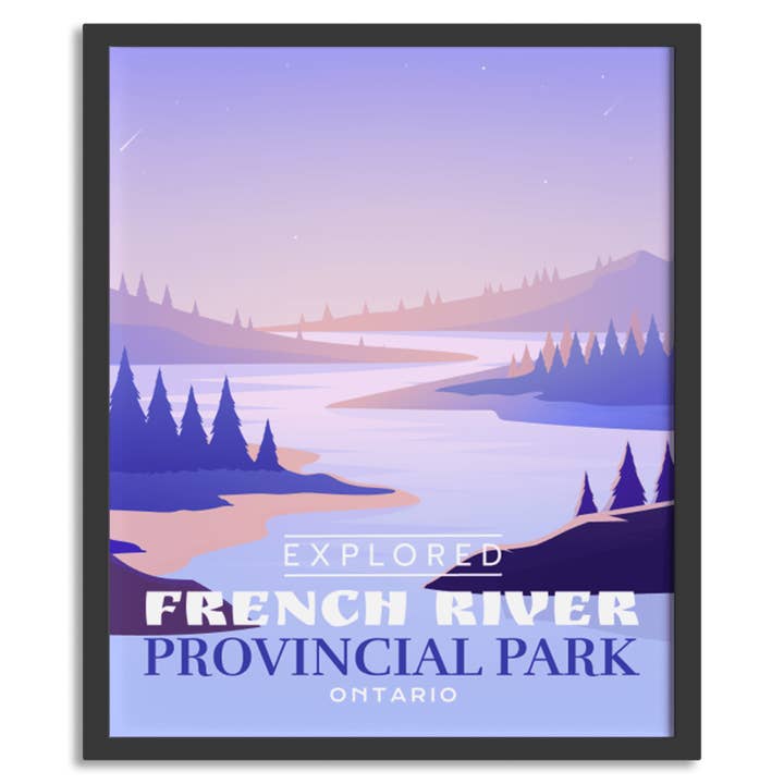 Poster „Exploriert“ im French River Provincial Park für den Großhandel von Canada Untamed