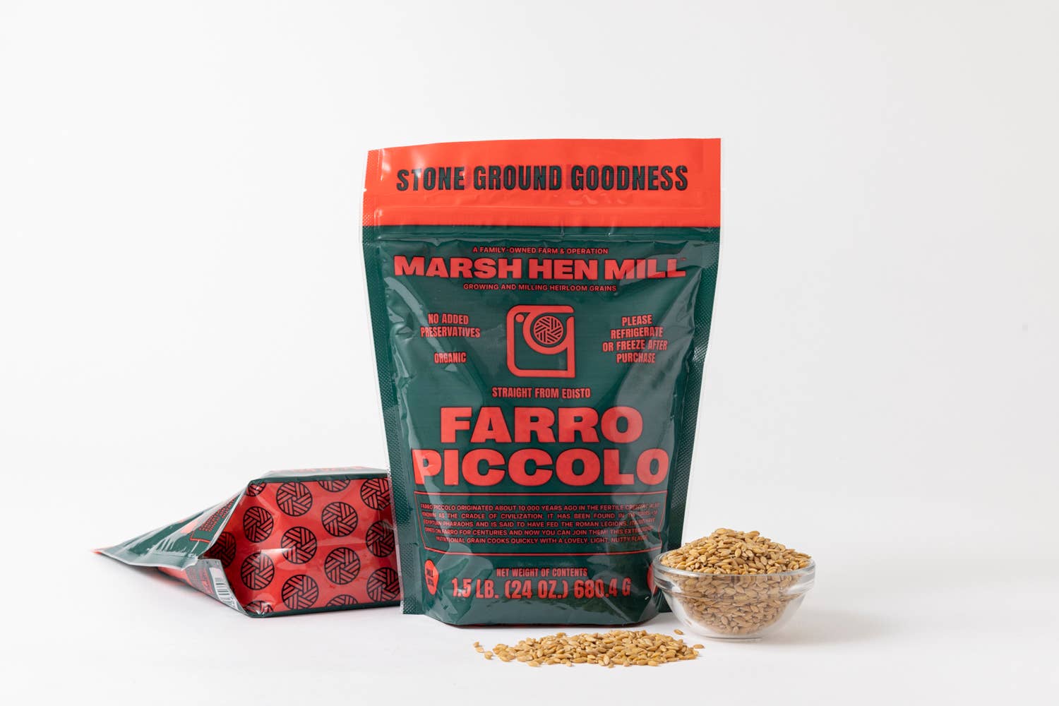 Marsh Hen Mill - Wholesale Whole Grains - Farro Piccolo 1.5 lb (12 Pack Case)