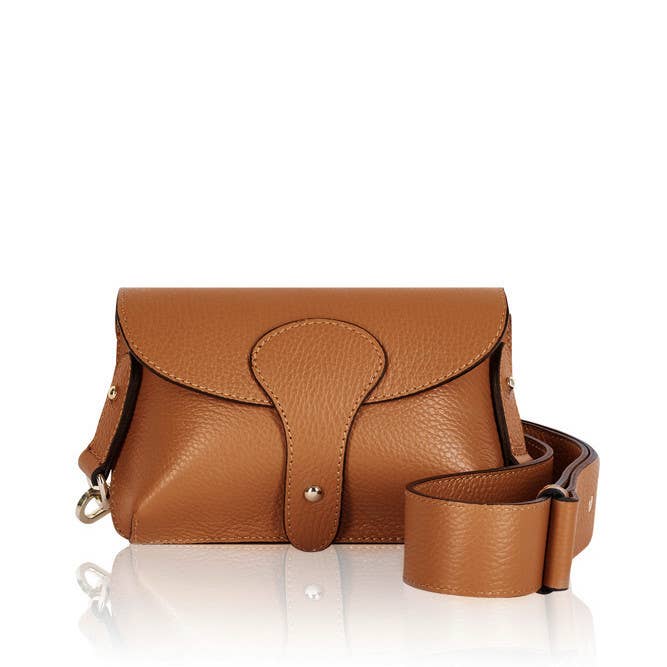 MONTTE DI JINNE - Vente Sac à bandoulière – femme - Petit sac bandoulière en cuir italien avec large sangle épaisse17