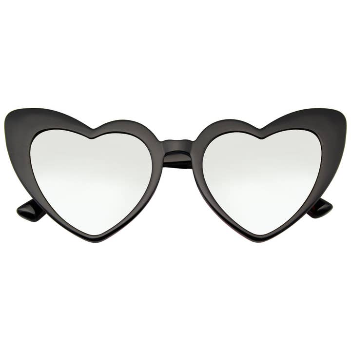 Emblem Eyewear – wholesale Sunglasses – Women's – Oversize Cat Eye Heart Shape Mirrored Lens Sunglasses14