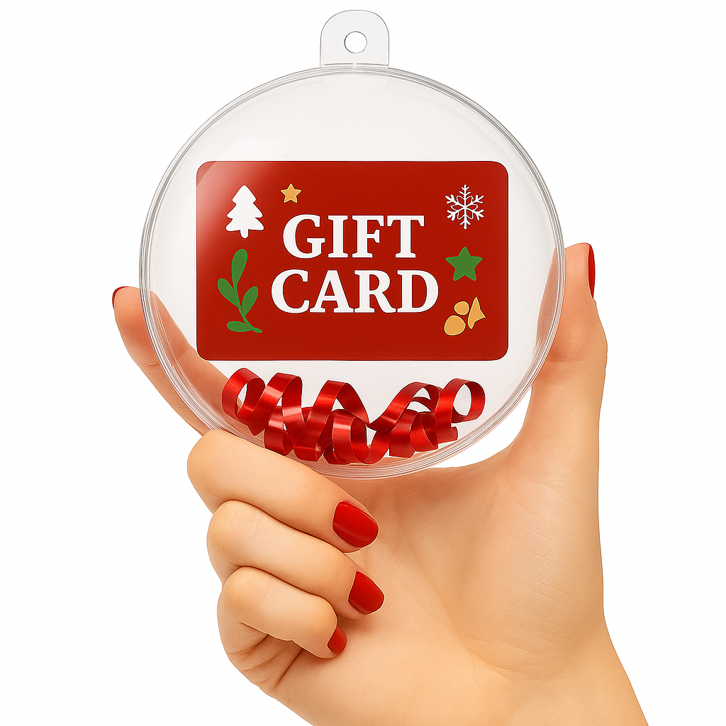 Factory Direct Craft - Wholesale Ornament Set - 110mm Clear Acrylic Fillable Ball Ornament for Gift Cards 6