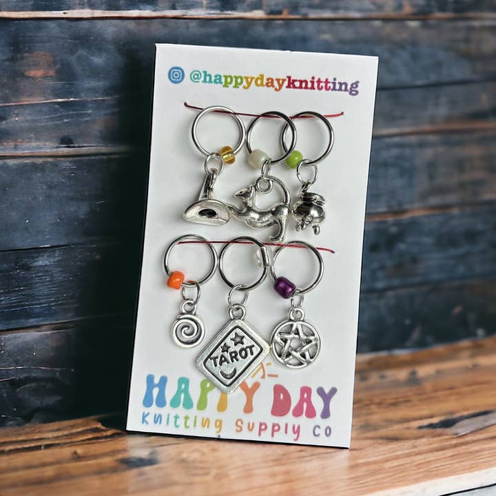 Halloween Witch Stitch Markers for Knitting & Charms for wholesale by Happy Day Knitting
