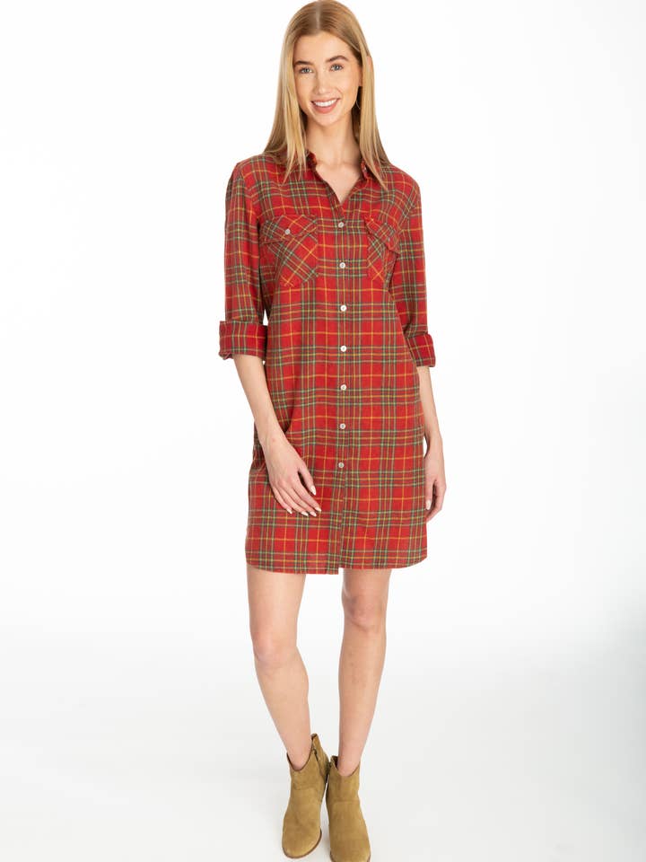PLAID SHIRT DRESS for wholesale by Given Kale
