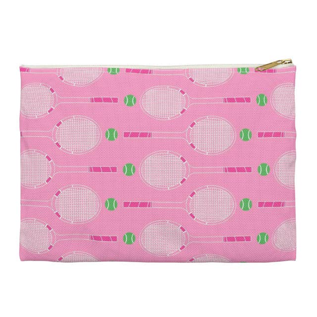 Leinentasche, Tennisschläger, Rosa für den Großhandel von Peachy Pendants