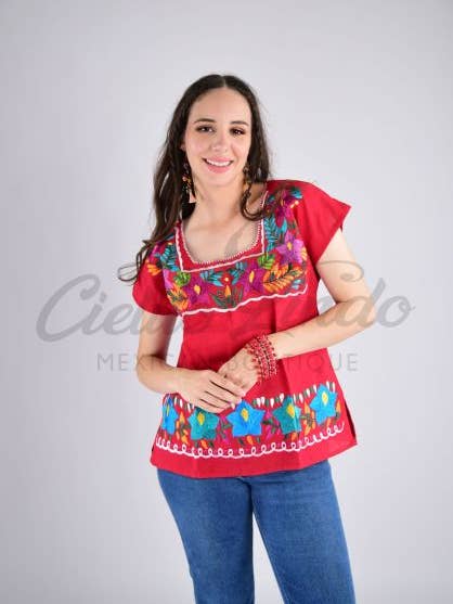 Blouse mexicaine Azalea pour la vente par Cielito Lindo
