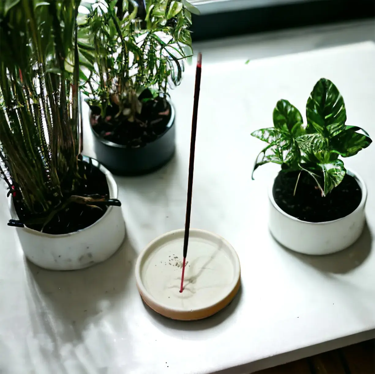 Fire and Moth Co - Vendita all'ingrosso Portaincensi - Porta incenso celestiale a forma di luna colorata in cemento3