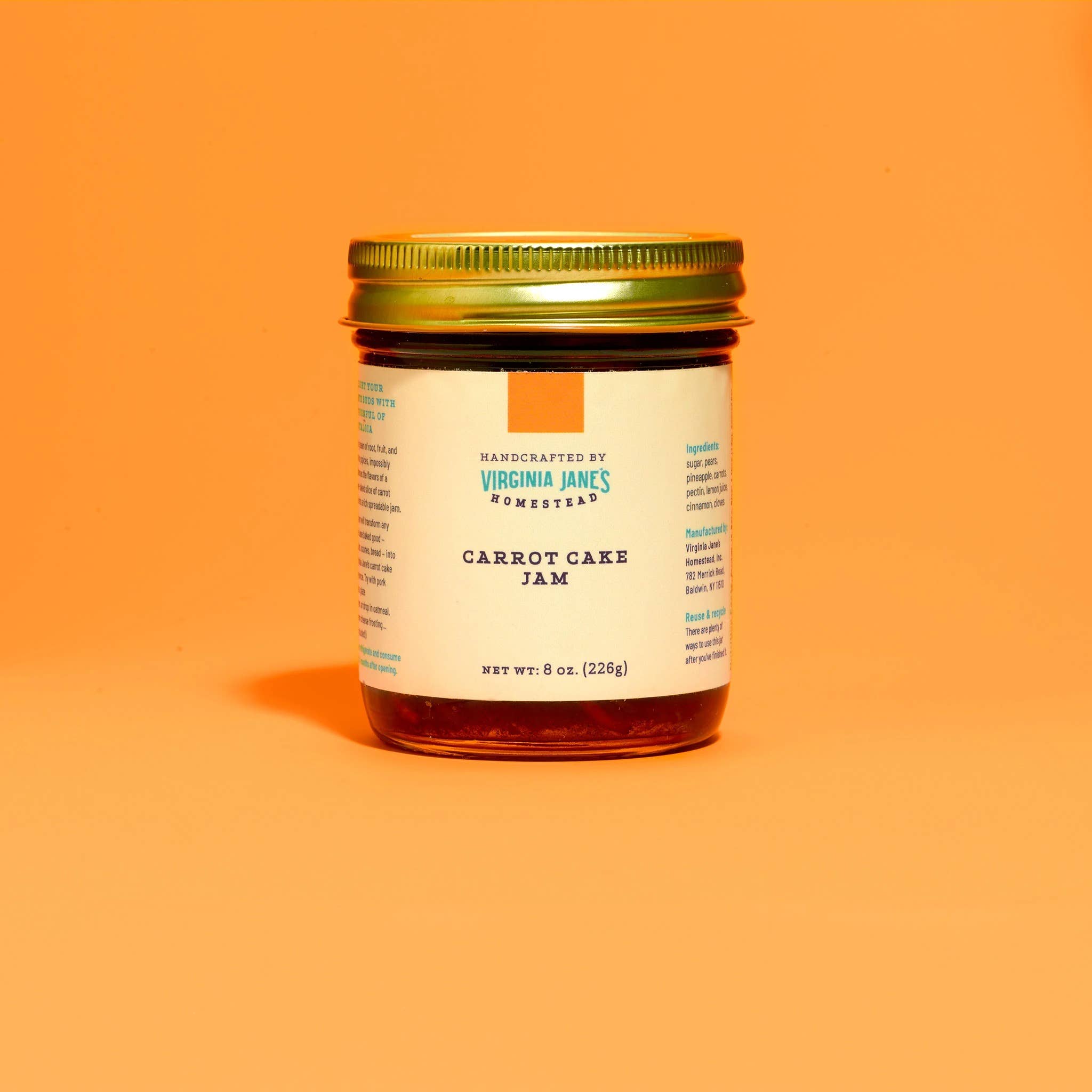 Virginia Janes Homestead – wholesale Jam/jelly – Carrot Cake Jam1