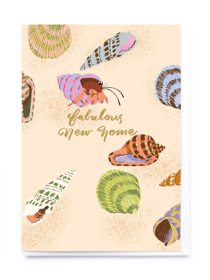 New home shells house warming card for wholesale by Noi Publishing