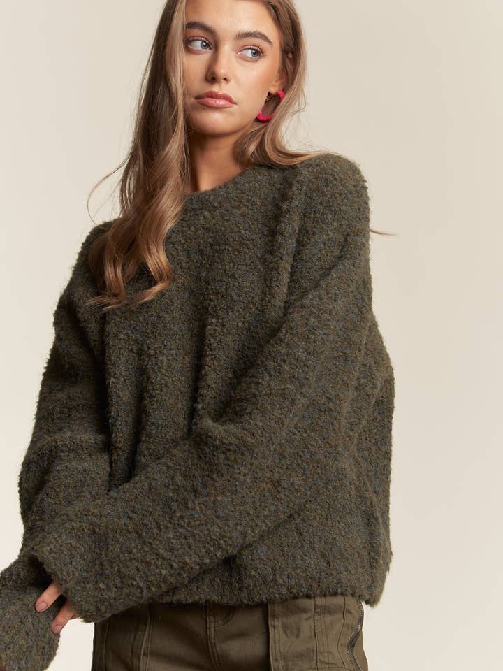 ADORA LA - Wholesale Knit Sweater - Women's - CESW3451A - WARM N COZY FUZZY SWEATER TOP2