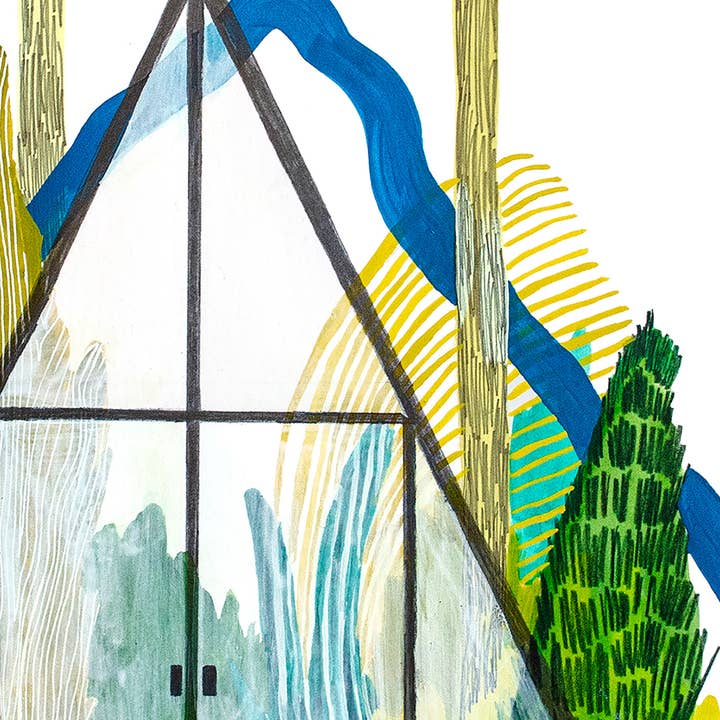Juliann Choe - Wholesale Art Print - A-Frame in the Woods Art Print1