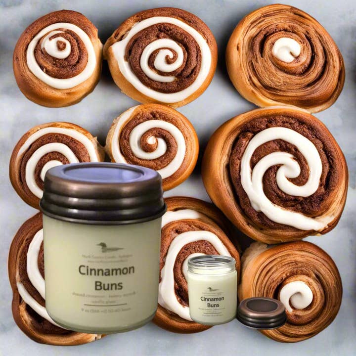 Cinnamon Buns - 9 oz Soy Candle for wholesale by North Country Candle