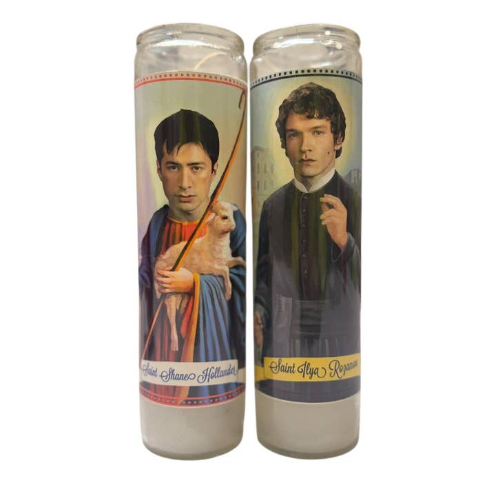 Heated Rivalry Saint Prayer Devotional Candles Set for wholesale by The Luminary and Co.