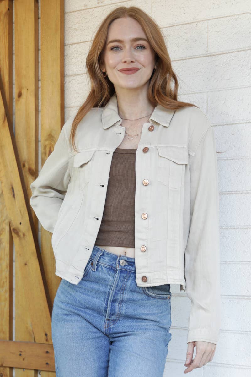 ANGIE - Wholesale Denim Jacket - Women's - SJ919-ASIS WASHED DENIM TENCEL BUTTON FRONT JACKET17