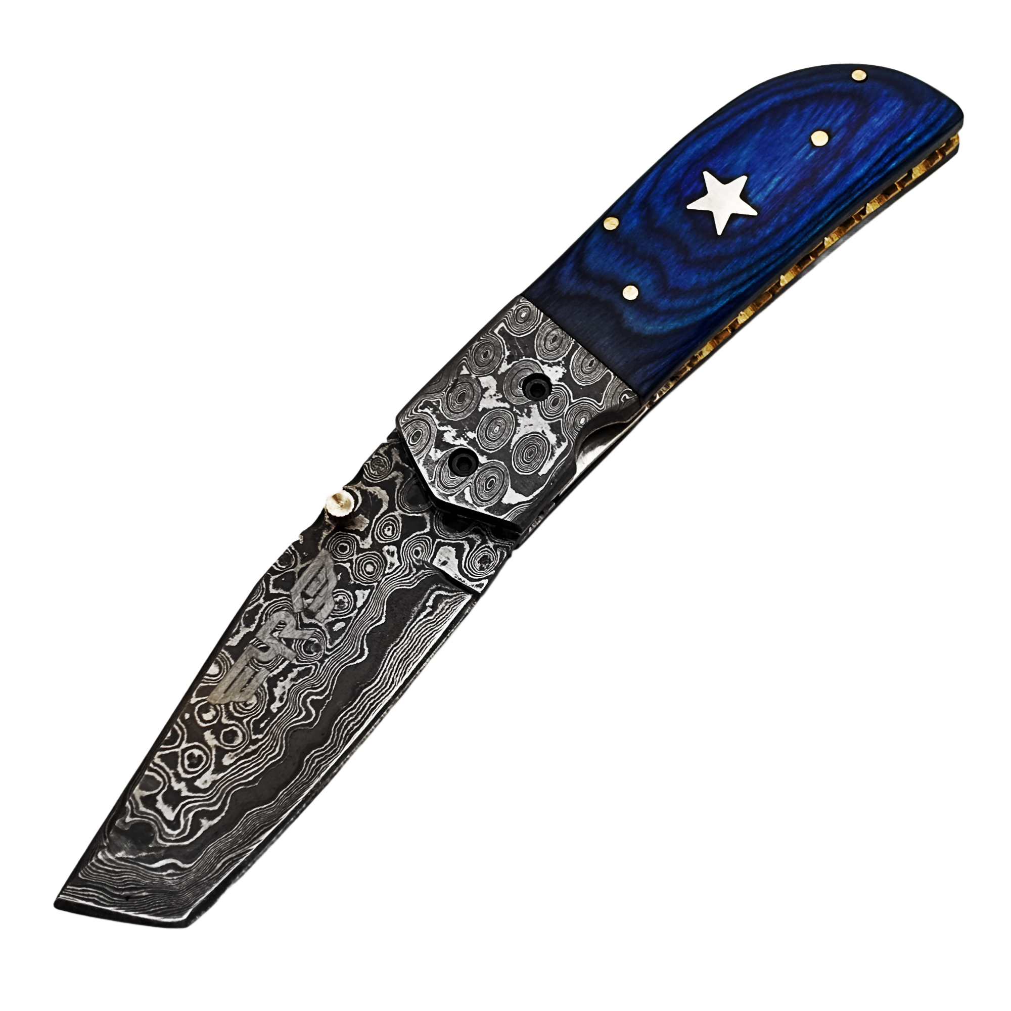 Ruddock Bros. LLC - Wholesale Pocket Knife/Holder - The Duke Folding Knife - Damascus Steel1