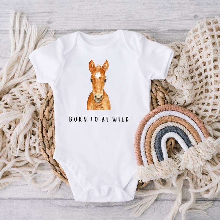 Born to be Wild Horse Onesie® for wholesale by WLDFLWR Studio