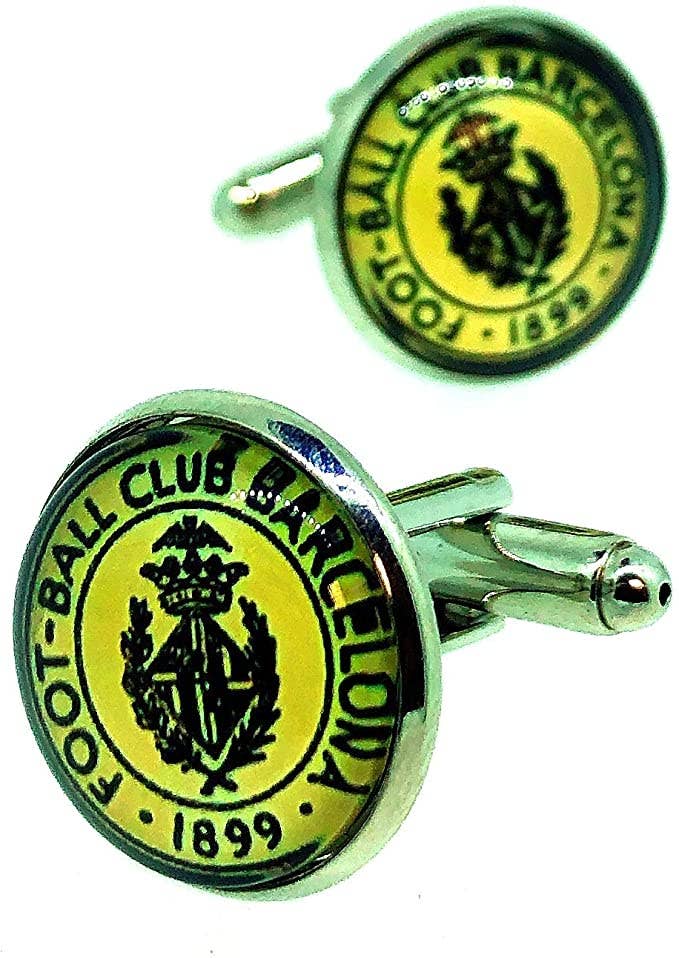 Beclosetoyou - Wholesale Cufflinks - Cufflinks for FC Barcelona 1899 Crest Shirt in Magglass0