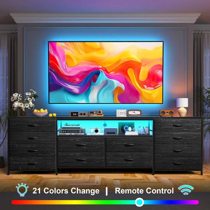 ShipItFurniture - Wholesale Console Table - Black Dresser With 75 Inch TV Stand For Living Room5