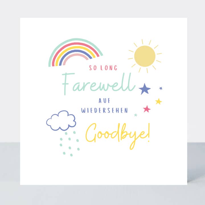 Regenbogen-Abschiedskarte für den Großhandel von Petimo