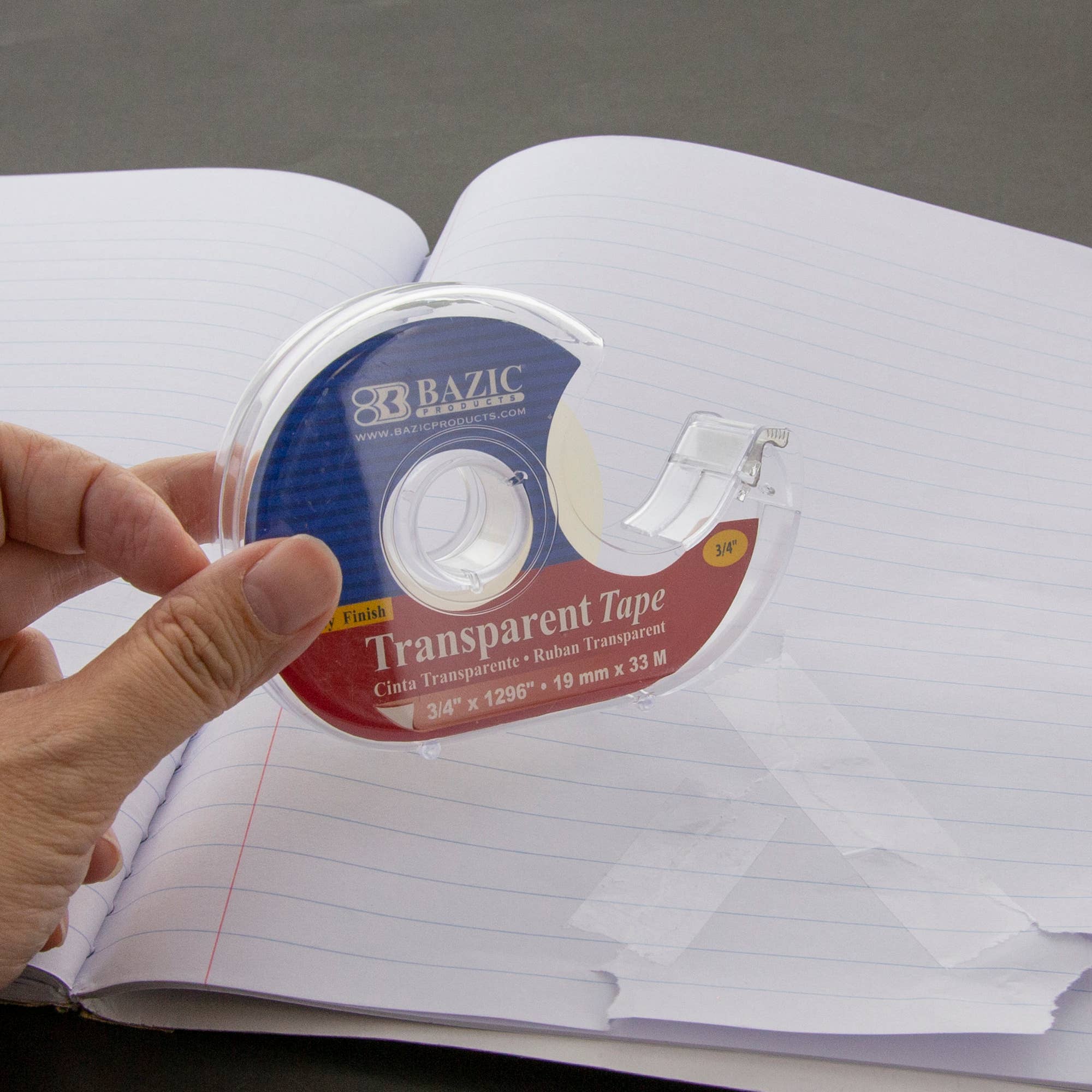 BAZIC Products - Wholesale Tape - Transparent Tape 3/4" X 1296" w/ Dispenser3