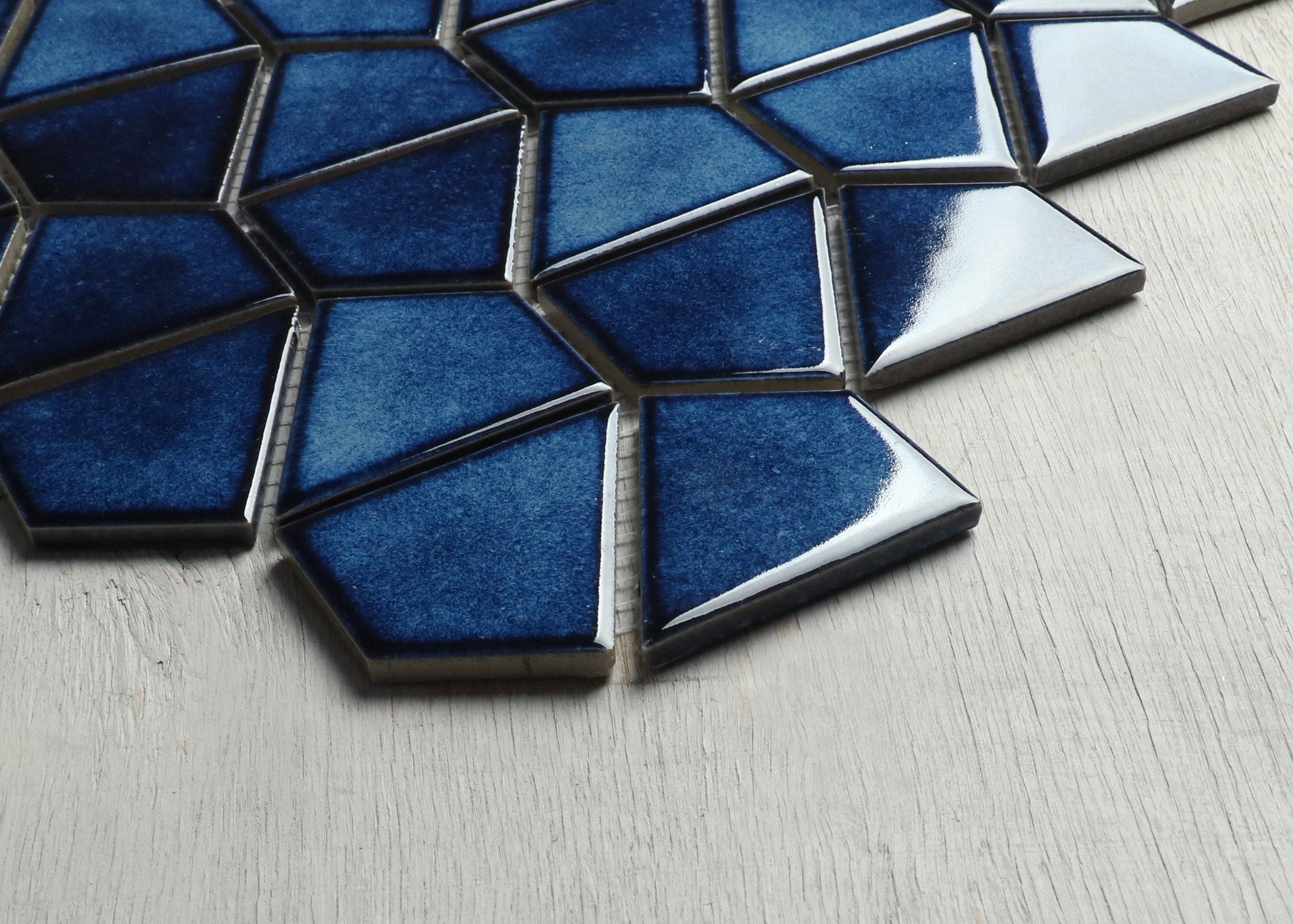WS Tiles - Wholesale Wall Tile - Diamond Series Porcelain Mosaic Wall Tile  - 9.47 Square Feet Per Carton - Cobalt Blue4
