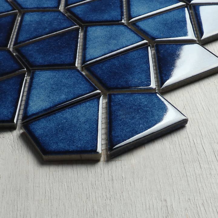 WS Tiles - Wholesale Wall Tile - Diamond Series Porcelain Mosaic Wall Tile - 9.47 Square Feet Per Carton - Cobalt Blue4