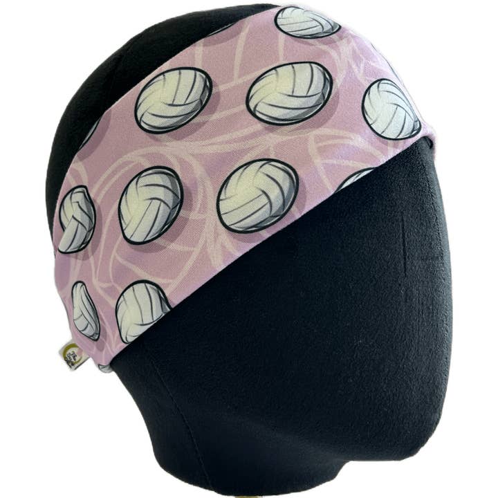 Lavender Volleyballs Stretch Headband for wholesale by The Sassy Olive Handmade Headbands