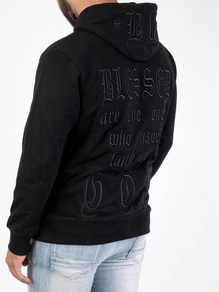 HUVTRÖJA - BLESSED 3D SVART för wholesale av Premium Disaster