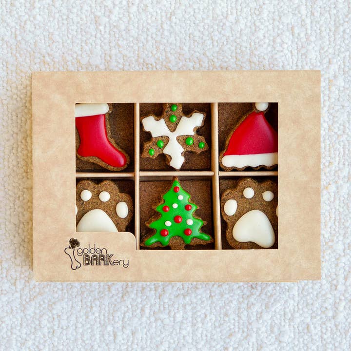 Julhundgodis - 12 Hundkexlåda för wholesale av Golden Barkery