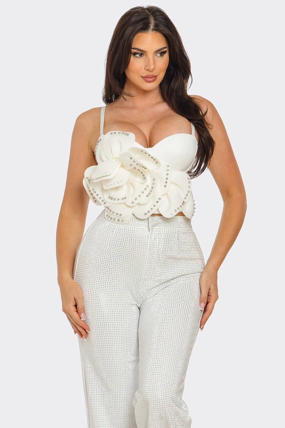 NEWGENS - Wholesale Corset - Women's - NT1113A 3D Floral Bustier Crop Top13