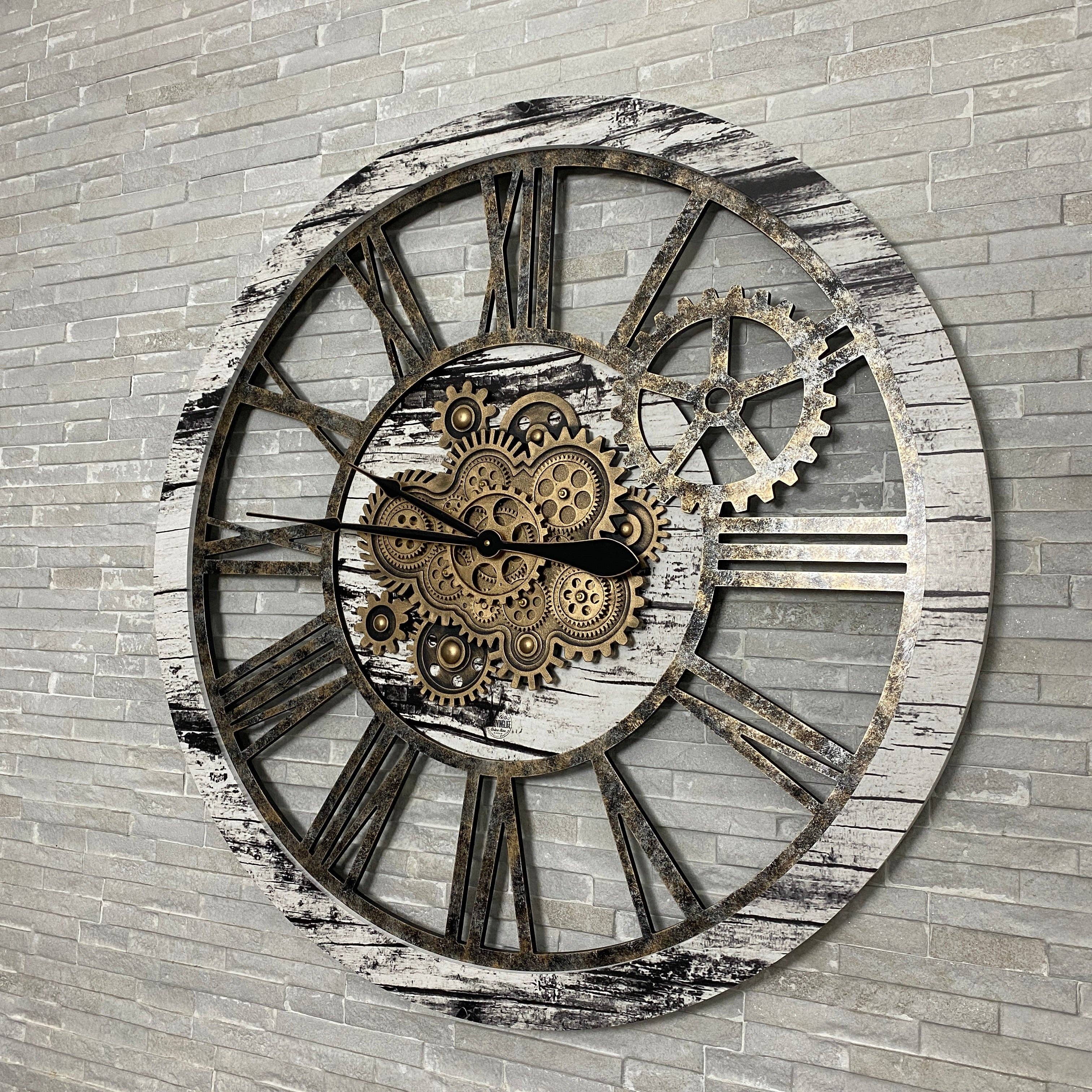 The Gears Clock - Wholesale Wall Clock - AMERICA LINE WALL CLOCK 36 INCH GREY & WHITE8