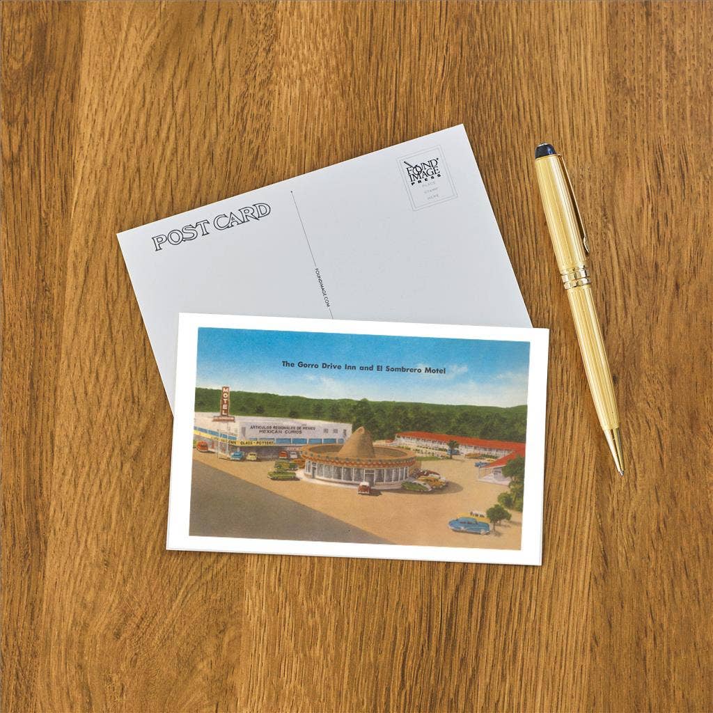 Found Image Press - Wholesale Postcard - Postcard RD-89 Gorro Drive-In and Sombrero Motel, Roadside R1