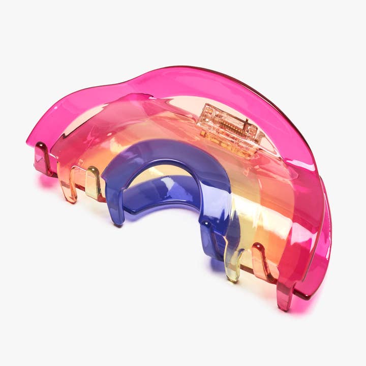 WINONA IRENE – wholesale Hair clip – Women’s – Rainbow Jelly Transparent Acetate XL Hair Claw Accessory