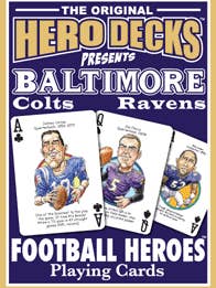 Baltimore Football Heroes Playing Cards for Ravens & Colts Fans for wholesale by Midwest Novelty / Parody Productions