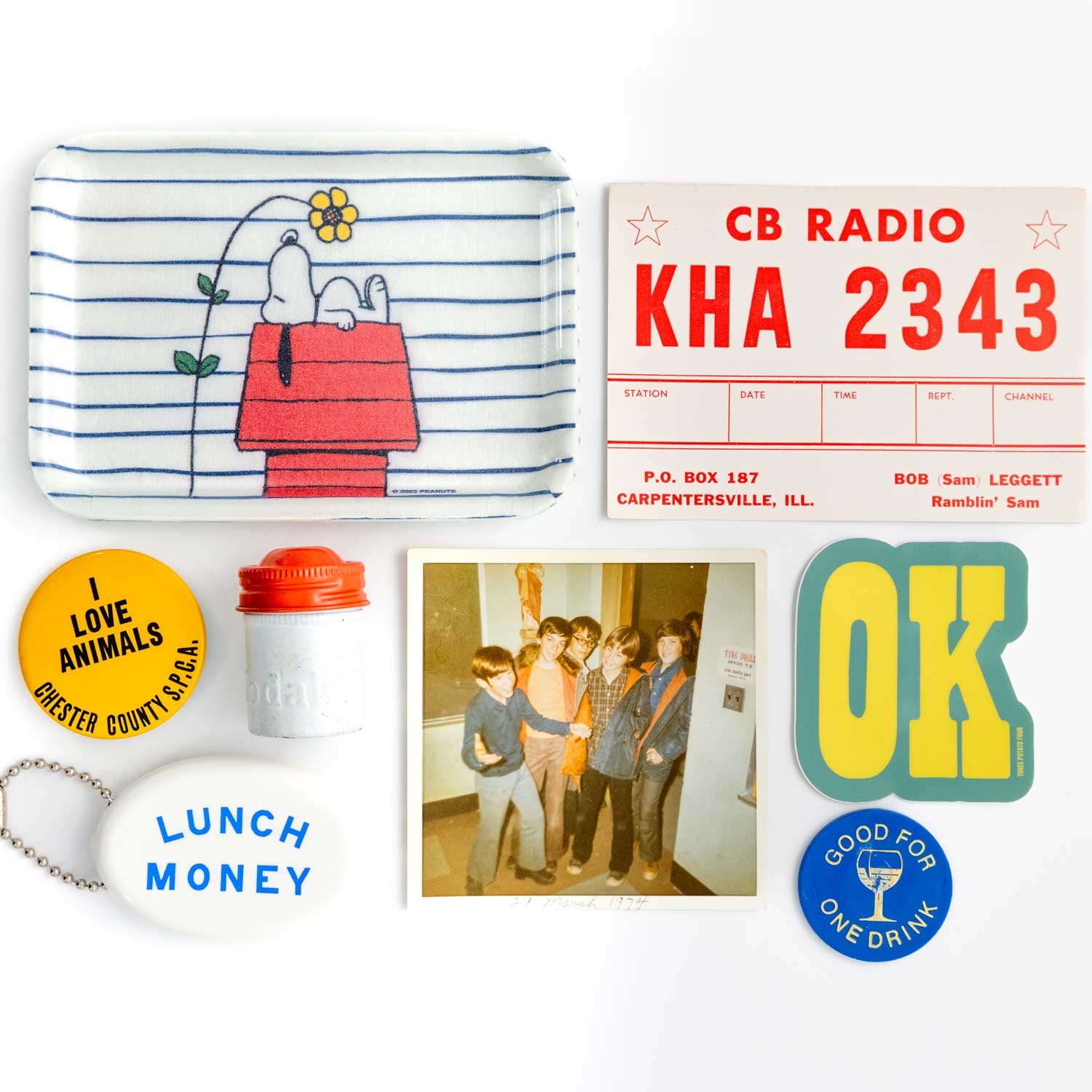 Three Potato Four - Vendita all'ingrosso Vassoi decorativi - Vassoio vintage 3P4 x Peanuts® - Doghouse Flower1