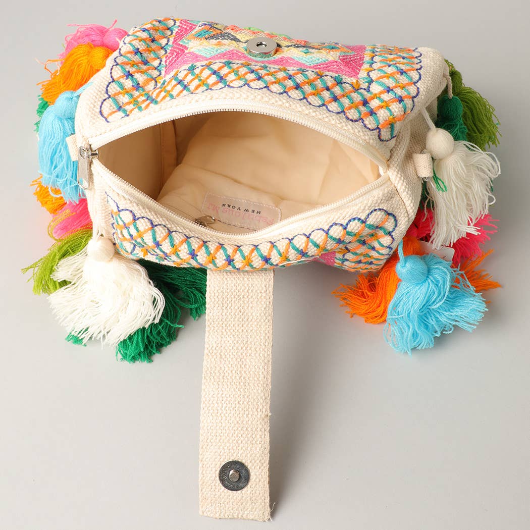 Fashion City - Wholesale Crossbody Bag - Women's - Embellished Cross Body Bag with Tassels8