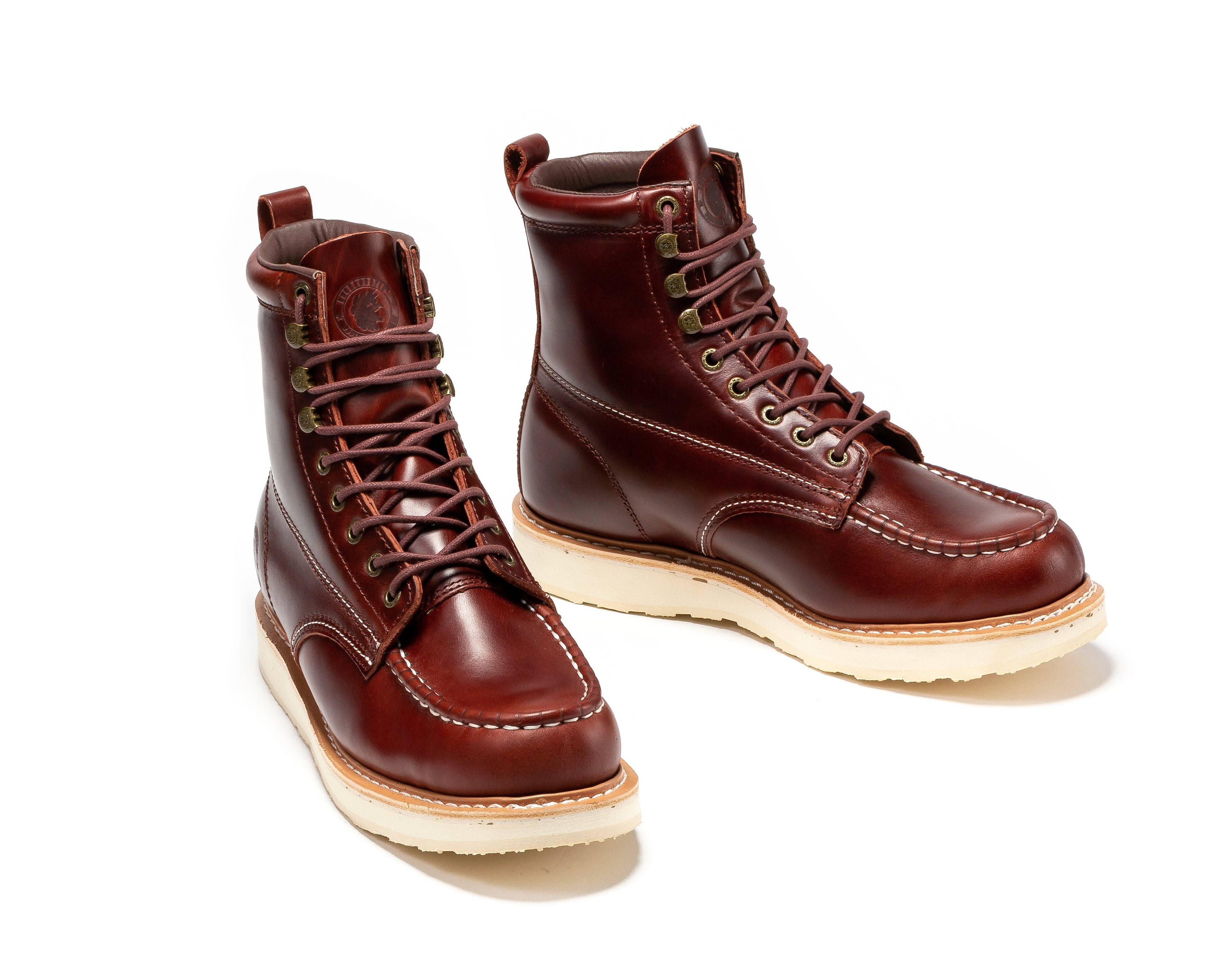 Rock Rooster Footwear - Vente Bottes – unisexe - Rock Rooster Norwood Claret bottes de travail homme 6 pouces, bout souple, semelle compensée7