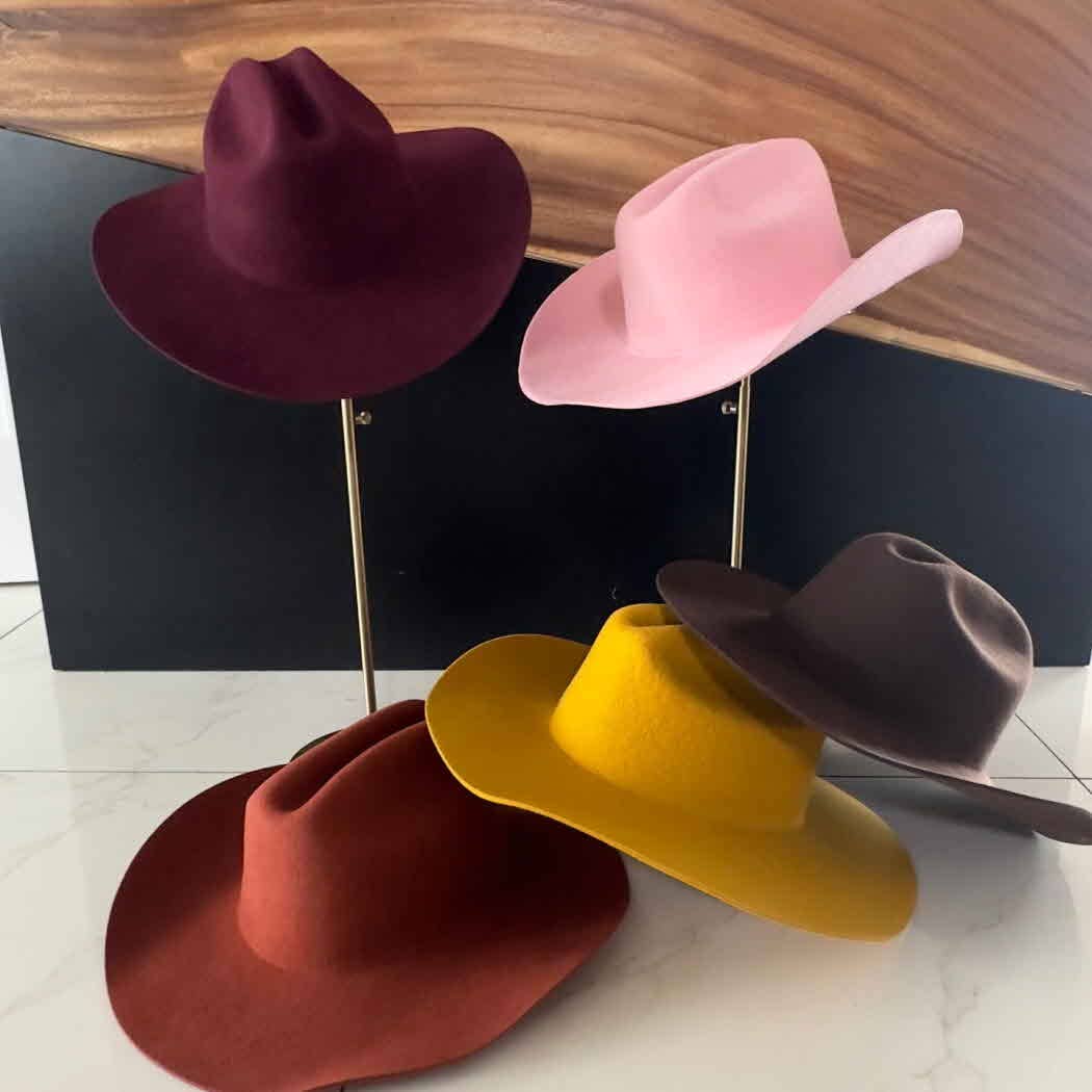 Queens INC - Vente Chapeau de cowboy – femme - Chapeau de cowboy classique en laine australienne de qualité supérieure33
