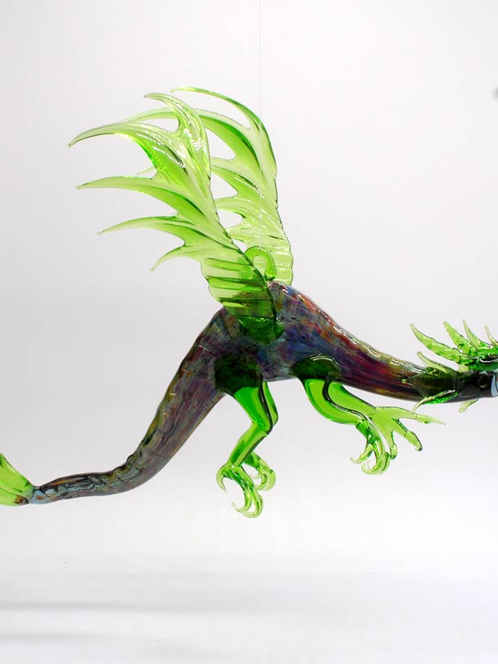 36-990 Dragon Inari - Green / Multi for wholesale by WGK Glass Art Inc