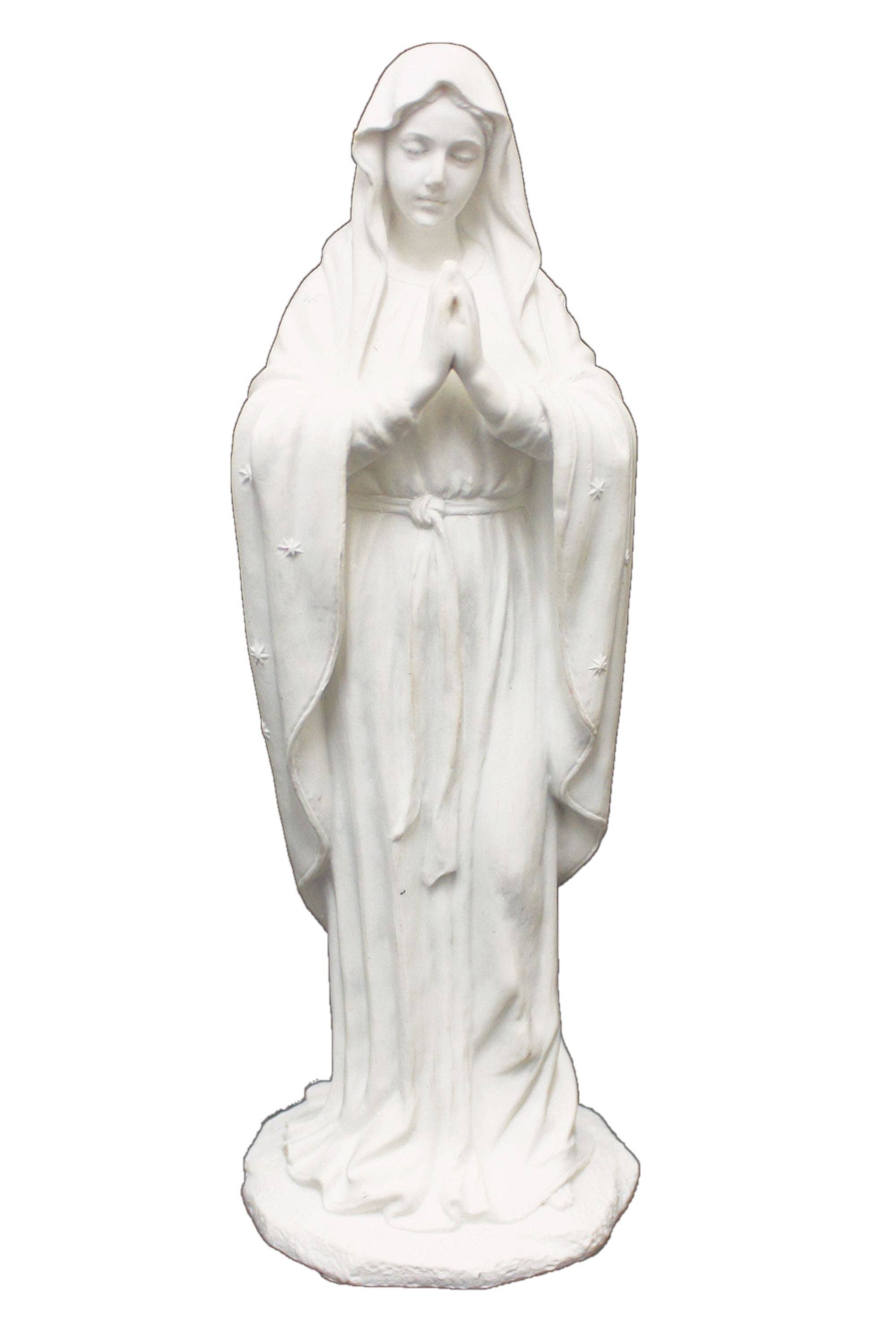 Goldscheider of Vienna - Vente Figurine décorative - Statue de Vierge adorée en blanc 8 pouces0