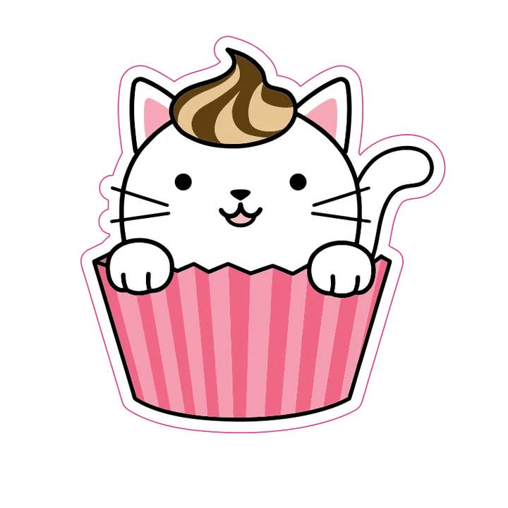 Pegatina de vinilo para cupcake para venta al por mayor de Cube Monkey Designs