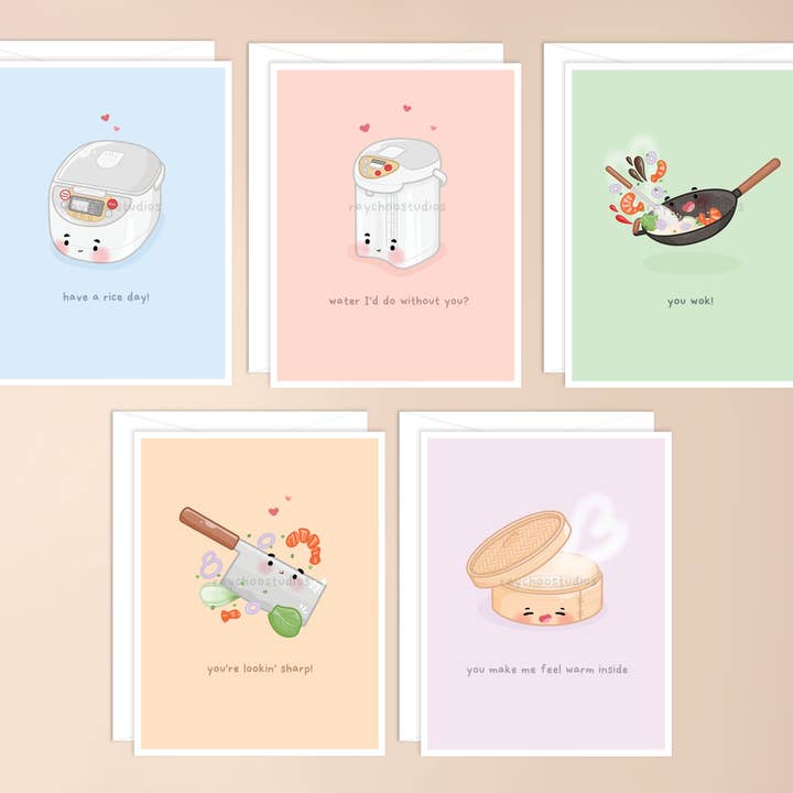 Raychoo Studios Inc. - Wholesale Everyday greeting card - Have A Rice Day! Greeting Card2