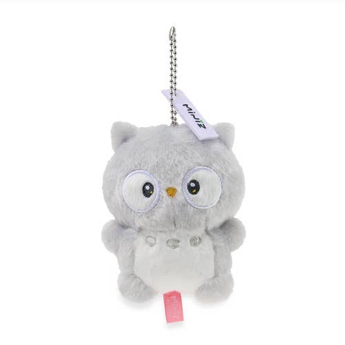 Anirollz - Miniz Standing Plush: Grey Owlyroll for wholesale by BCZShop