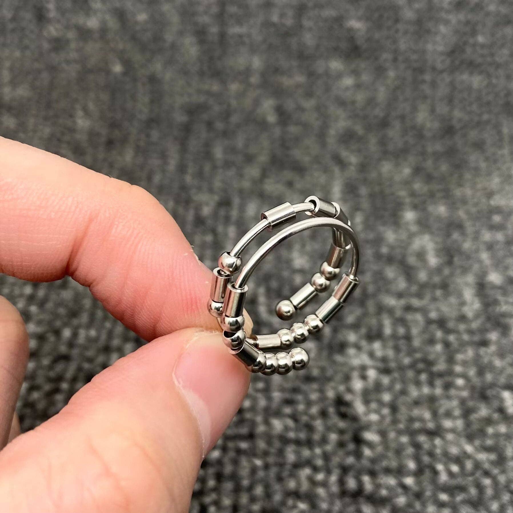 Mio Queena – wholesale Cocktail/Statement Ring – Justerbar ring i flera stilar i morsekod i rostfritt stål4