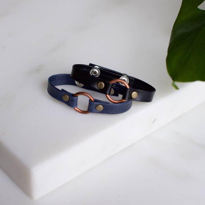 Lucia's Imports - Wholesale Bangle bracelet - Copper Bridle Leather Bracelet12