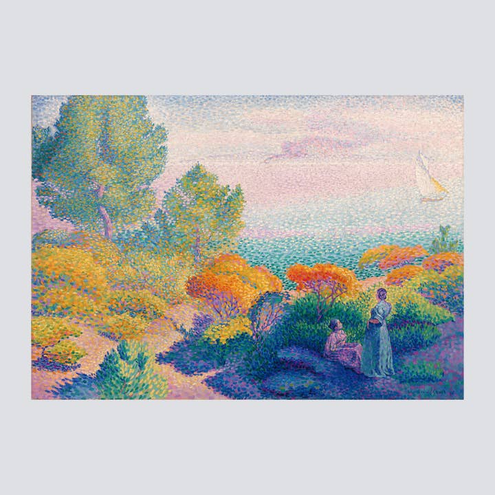 Duas Mulheres à Beira-mar, Mediterrâneo (1896) Impressão de Arte Fina por atacado de Milisima Studio