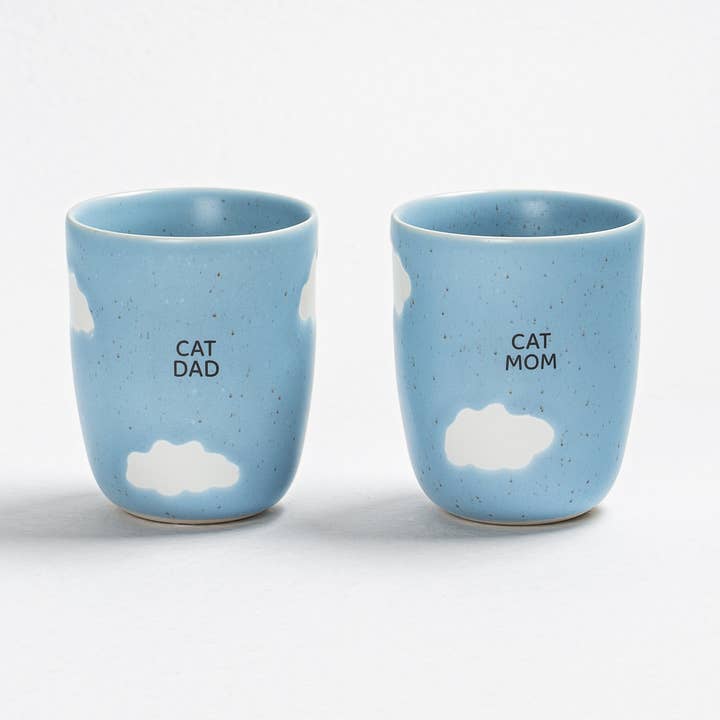 Cloud Medium Cup 220ml Cat Mom & Dad 2 Pieces Set for wholesale by Egg Back Home